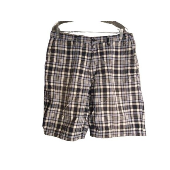 Sonoma Multicolored Blue Plaid Chino With Pockets 10” Inseam Shorts Men’s 36 - Picture 1 of 7